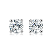 Classic Simple Four-prong CZ Stone Earrings