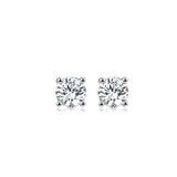 Classic Simple Four-prong CZ Stone Earrings