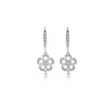 Hanging Ear Flower & Tiny Pearls earrings
