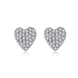 Intensive CZ Heart Earrings