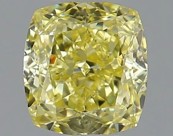 0.32ct Cushion brilliant Natural Diamond (Colour Fancy Intense Yellow, Clarity VVS1, GIA Certified)