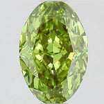 1.10ct Oval Lab Grown Diamond (Colour Fancy Vivid Green, Clarity VVS2, IGI Certified)