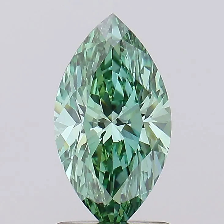 1.35ct Marquise Lab Grown Diamond (Colour Fancy Vivid Green, Clarity VVS2, IGI Certified)