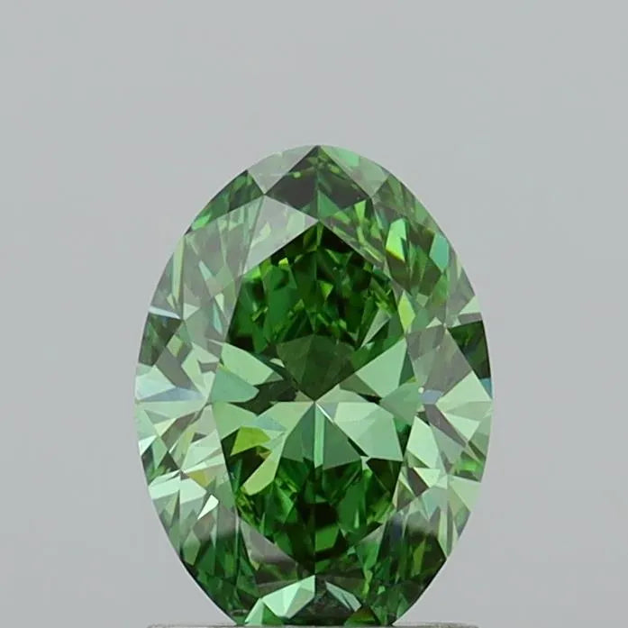 1.36ct Oval Lab Grown Diamond (Colour Fancy Vivid Green, Clarity VS1, IGI Certified)
