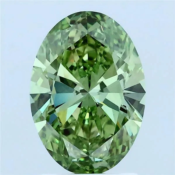 1.50ct Oval Lab Grown Diamond (Colour Fancy Vivid Green, Clarity VS1, IGI Certified)