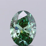 1.50ct Oval Lab Grown Diamond (Colour Fancy Vivid Green, Clarity VVS2, IGI Certified)