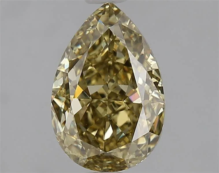 2.10ct Pear Natural Diamond (Colour Fancy Dark Yellow, Clarity VS1, GIA Certified)